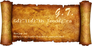 Góliáth Teodóra névjegykártya